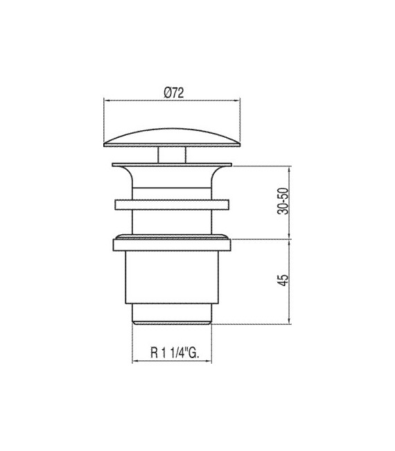 TRES 13424020 Válvula Lavabo libre
