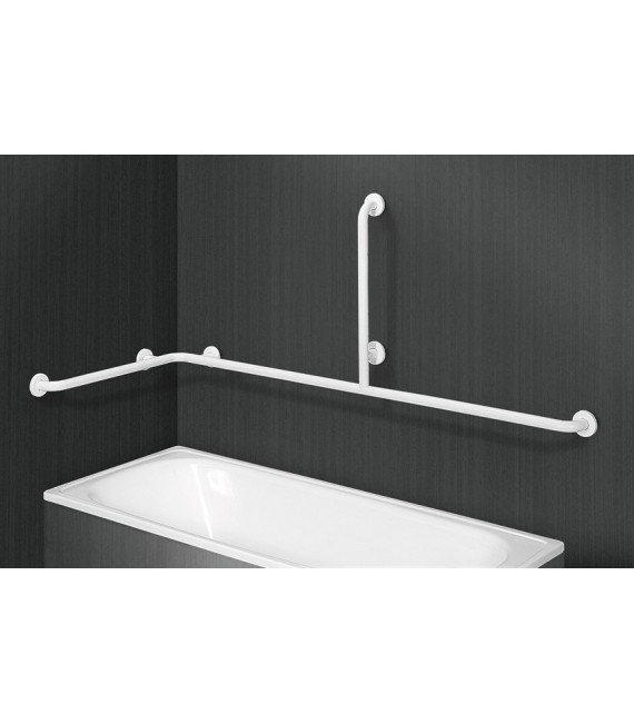 PRESTOBAR 195 Barra Bañera Horizontal En Ángulo Nylon Blanco