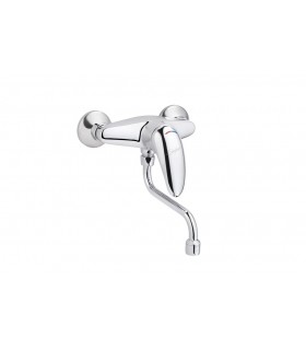 PRESTO 75030 Grifo Hospitalario Mezclador Mural Caño 150