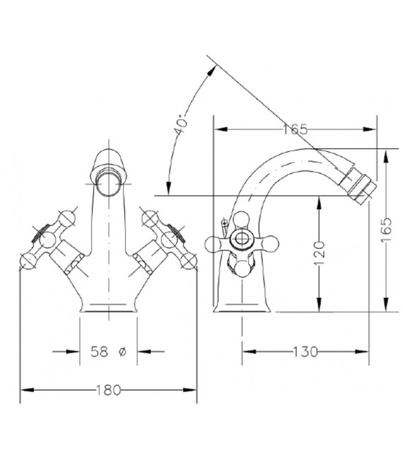NEW  REGENT CLASSIC Bidé Cromo