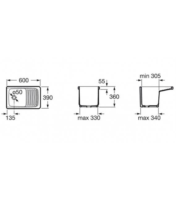 HENARES Pileta Lavadero Roca