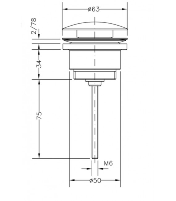 CLIC-CLAC Válvula Lavabos/Bidés Luxe