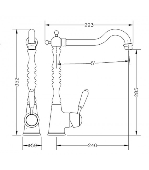 NEW REGENT Monomando Fregadero