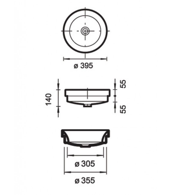 CIRCLE LAVABO 40 REDONDO