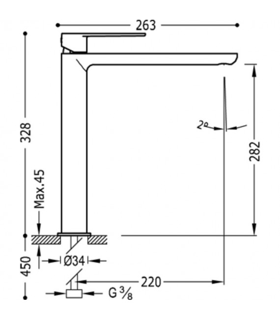 LOFT-TRES - 20020305 - Monomando lavabo alto