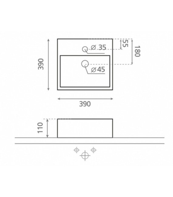 GOMERA Lavabo Encimera
