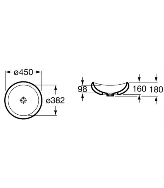 URBI 1 Lavabo de porcelana de sobre encimera