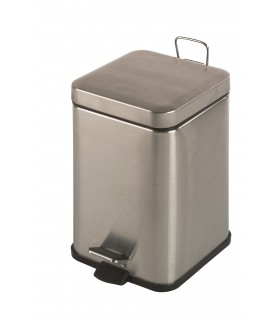 MEDICLINICS PP1206CS Cubo Pedal Cuadrado 6L. Inox Satinado