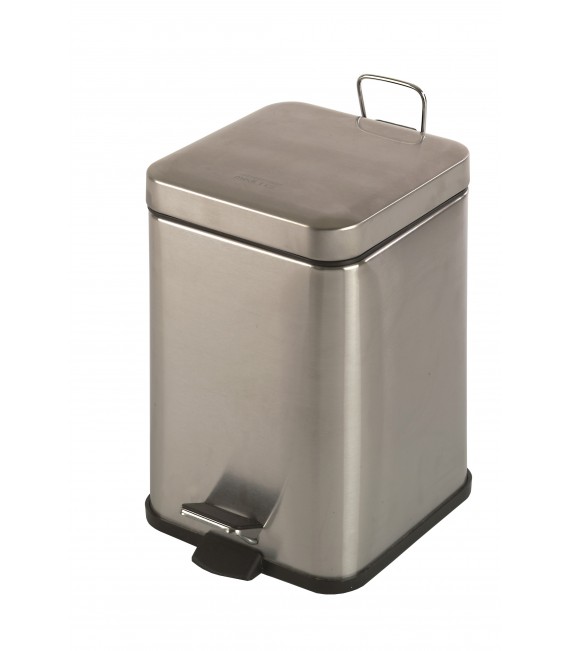 MEDICLINICS PP1206CS Cubo Pedal Cuadrado 6L. Inox Satinado