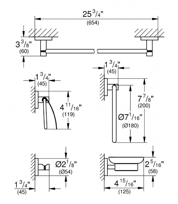 Grohe Essentials 40364001 Percha para albornoz