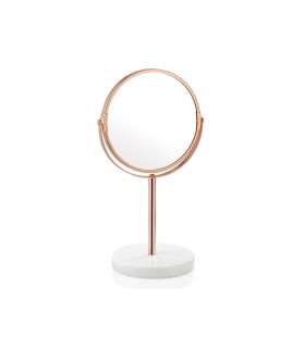 ANDREA HOUSE BA16115 Espejo De Pie Mármol Metal Cobre