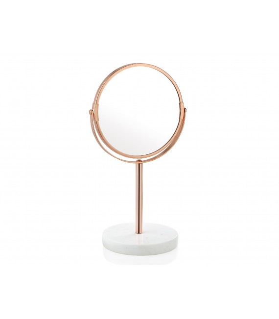 ANDREA HOUSE BA16115 Espejo De Pie Mármol Metal Cobre