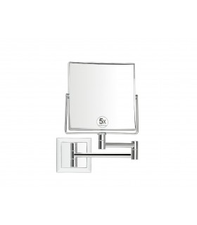 ANDREA HOUSE BA7522 Espejo De Aumento Con Brazo De 5 Aumentos Plateado