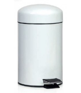 ANDREA HOUSE BA13015 Papelera Metal 3 Litros Blanco