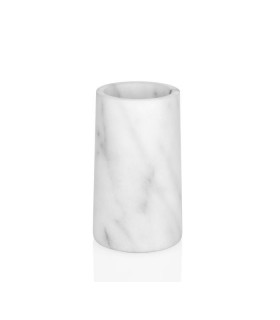 ANDREA HOUSE BA65043 Portacepillos Mármol Blanco-Gris