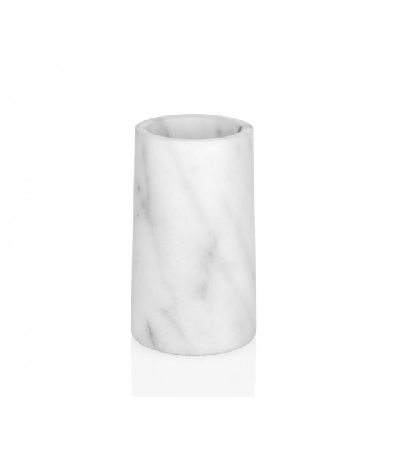 ANDREA HOUSE BA65043 Portacepillos Mármol Blanco-Gris