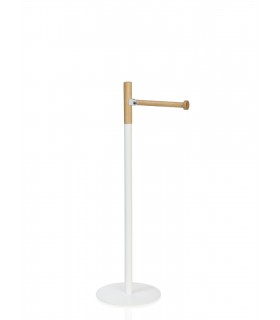 ANDREA HOUSE BA14054 Portarrollos Blanco/Madera Natural