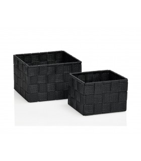 ANDREA HOUSE BA64196 Set 2 Cajas Cuadradas Gris