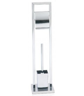 ANDREA HOUSE BA6566 Soporte Papel/Escobilla Cromo-Cuadrado