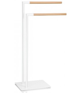 ANDREA HOUSE BA63067 Toallero Blanco/Madera Natural