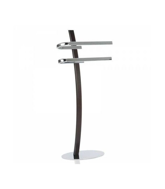 ANDREA HOUSE BA09512 Toallero Curvo Cromado-Madera