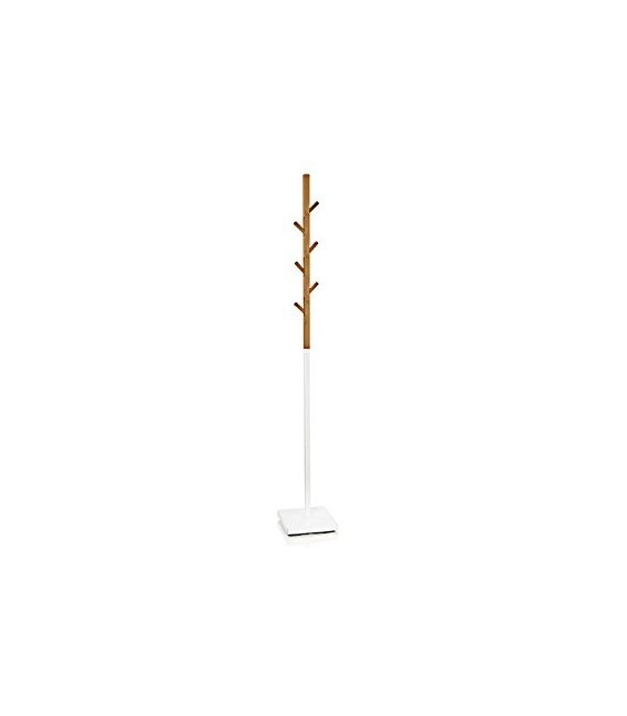 ANDREA HOUSE AX14086 Perchero Bamboo/Metal Blanco 176 H.