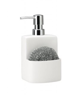 ANDREA HOUSE CC63002 Dispensador Poly C/Estropajo Cuadrado Blanco