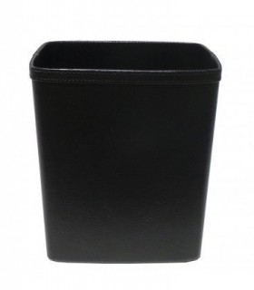 ANDREA HOUSE PA12224 Papelera Negra Efecto Piel