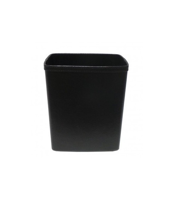 ANDREA HOUSE PA12224 Papelera Negra Efecto Piel