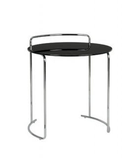 ANDREA HOUSE MU62009 Mesa Redonda Cristal Color Negro
