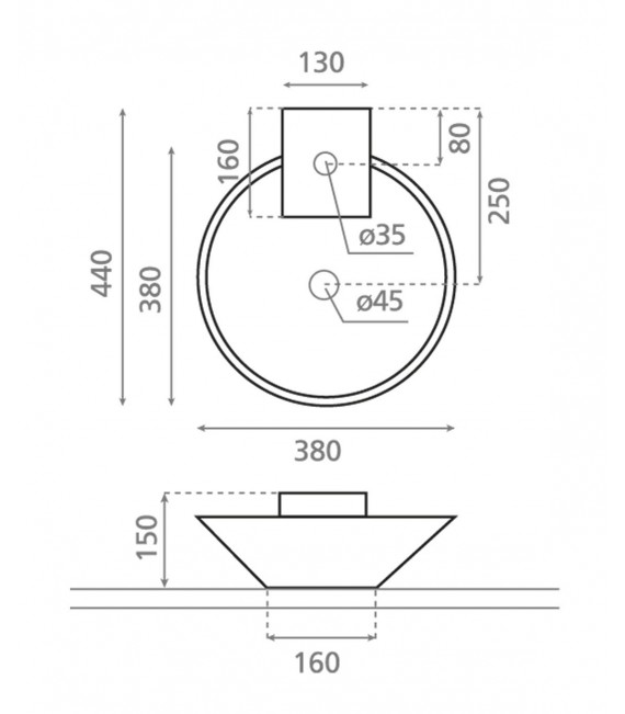 BIARRITZ Lavabo Suspendido