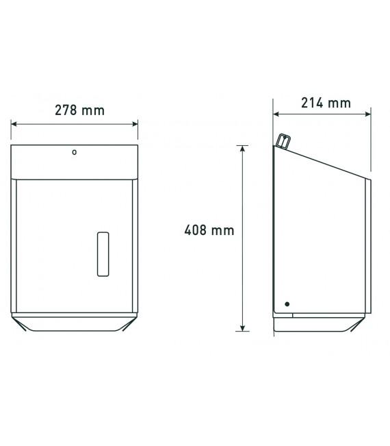 MEDICLINICS DT0201 Dispensador Papel Epoxi Blanco