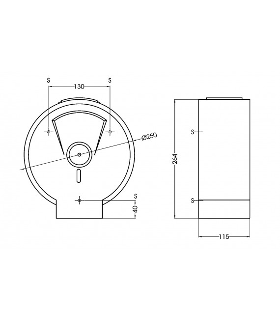 MEDICLINICS PR0513 Dispensador Papel Higiénico Abs Blanco