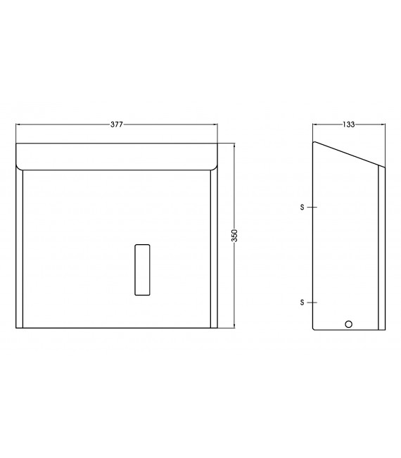 MEDICLINICS PR0302 Portarrollos Jumbo 330MM. Blanco