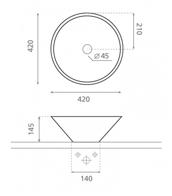 CÁCERES Lavabo Encimera