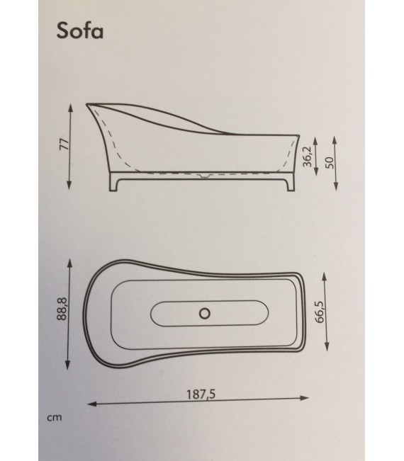 FLOW Bañera 170x85 exenta de Sanycces en Solid Suface