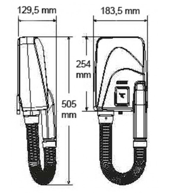 MEDICLINICS SC0087 Secador De Pelo Blanco