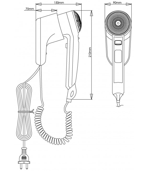 MEDICLINICS SC0010 Secador De Pelo Blanco