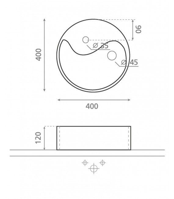 YIN YANG Lavabo Encimera