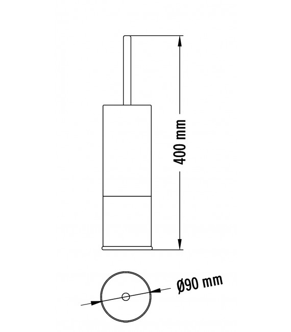 MEDICLINICS ES0965CS Escobillero Acero mate
