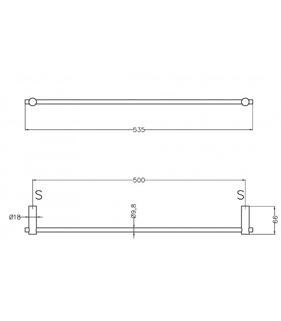 MEDICLINICS AI0020CS Toallero acero mate