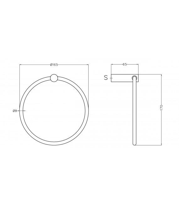 Toallero AI0120C acero Brillo