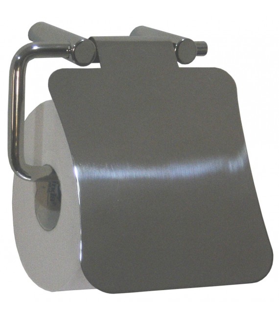 MEDICLINICS AI0080C Portarollos con tapa acero Brillo