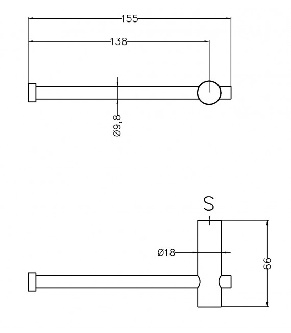 MEDICLINICS AI0100CS Portarrollos de reserva acero mate