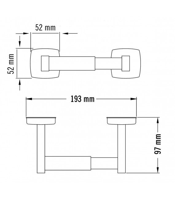 MEDICLINICS AI0113C Portarollos sin tapa acero Brillo