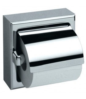 MEDICLINICS AI0310C Portarollos con tapa acero Brillo