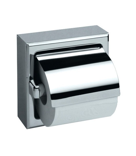 MEDICLINICS AI0310C Portarollos con tapa acero Brillo