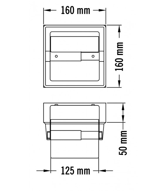 MEDICLINICS AI0310C Portarollos con tapa acero Brillo