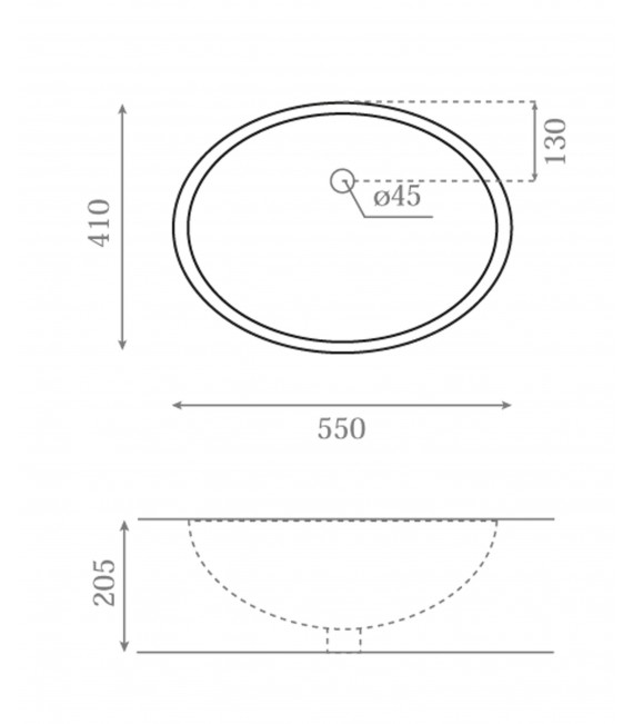 ANCONA Lavabo Bajoencastre