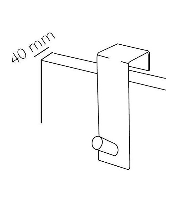 GEDY 21251300100 Hotellerie Percha simple Cromo brillo